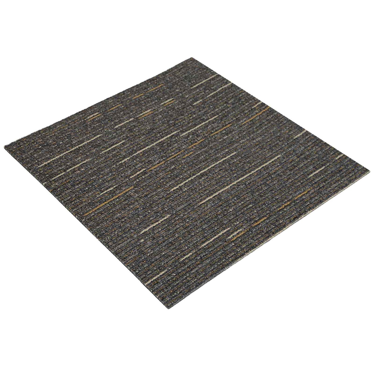 vidaXL Carpet Tile Striped Light Brown 50 x 50 cm 20 pcs 2