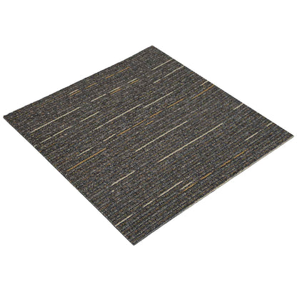 vidaXL Carpet Tile Striped Light Brown 50 x 50 cm 20 pcs 2