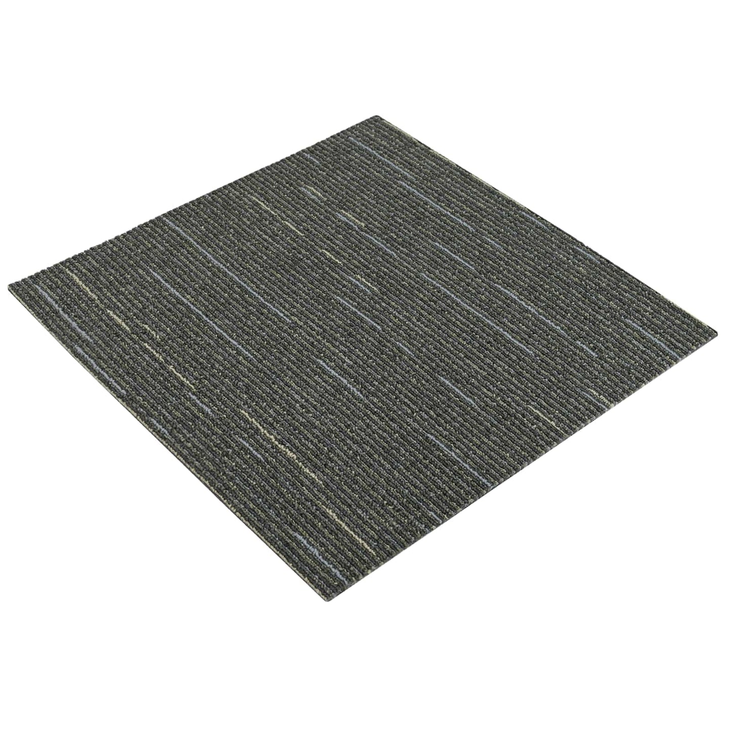 vidaXL Carpet Tile Striped Light Green 50 x 50 cm 20 pcs 2