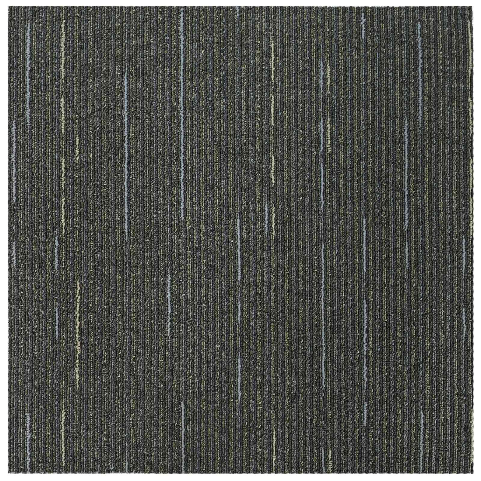 vidaXL Carpet Tile Striped Light Green 50 x 50 cm 20 pcs 5