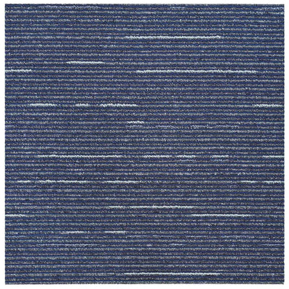 vidaXL Carpet Tile Striped Blue 50 x 50 cm 20 pcs PP and Bitumen 5