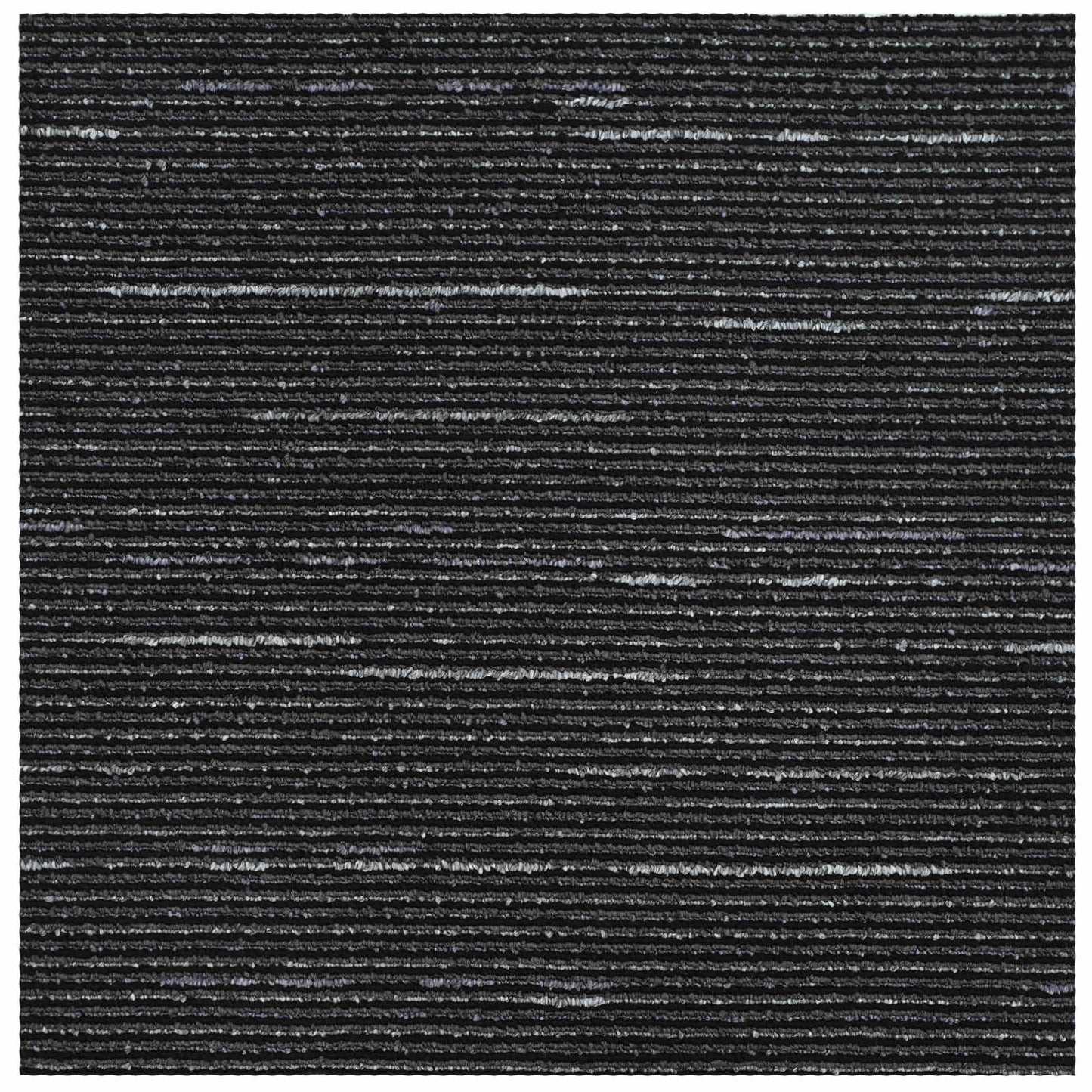 vidaXL Carpet Tile Striped Black 50 x 50 cm 20 pcs PP and Bitumen 5