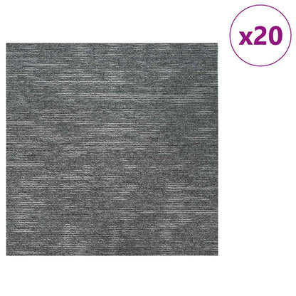 vidaXL Carpet Tile Rock Grey 50 x 50 cm 20 pcs PP and Bitumen 3