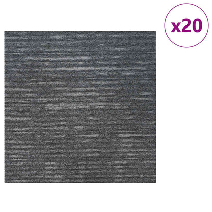 vidaXL Carpet Tile Sky Grey 50 x 50 cm 20 pcs PP and Bitumen 3