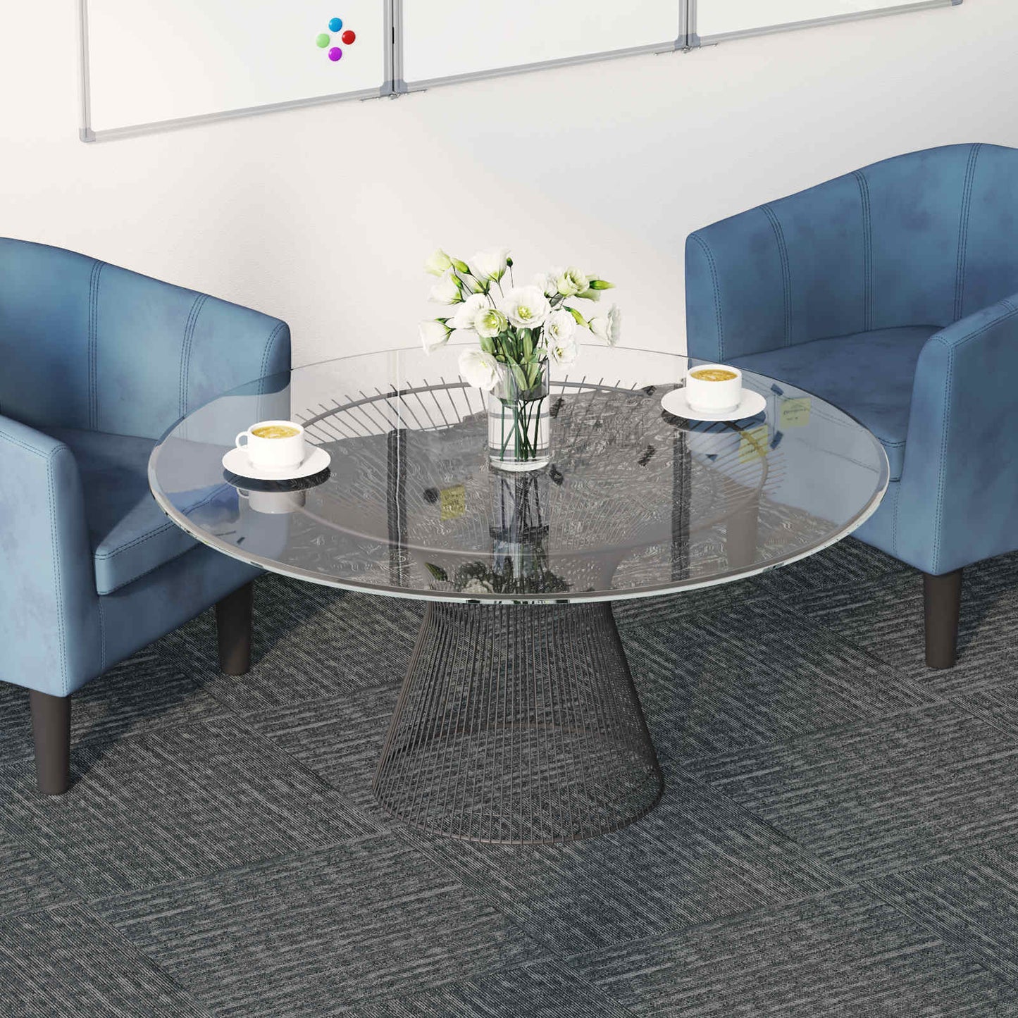 vidaXL Carpet Tile Concrete Grey 50 x 50 cm 20 pcs PP and Bitumen 1