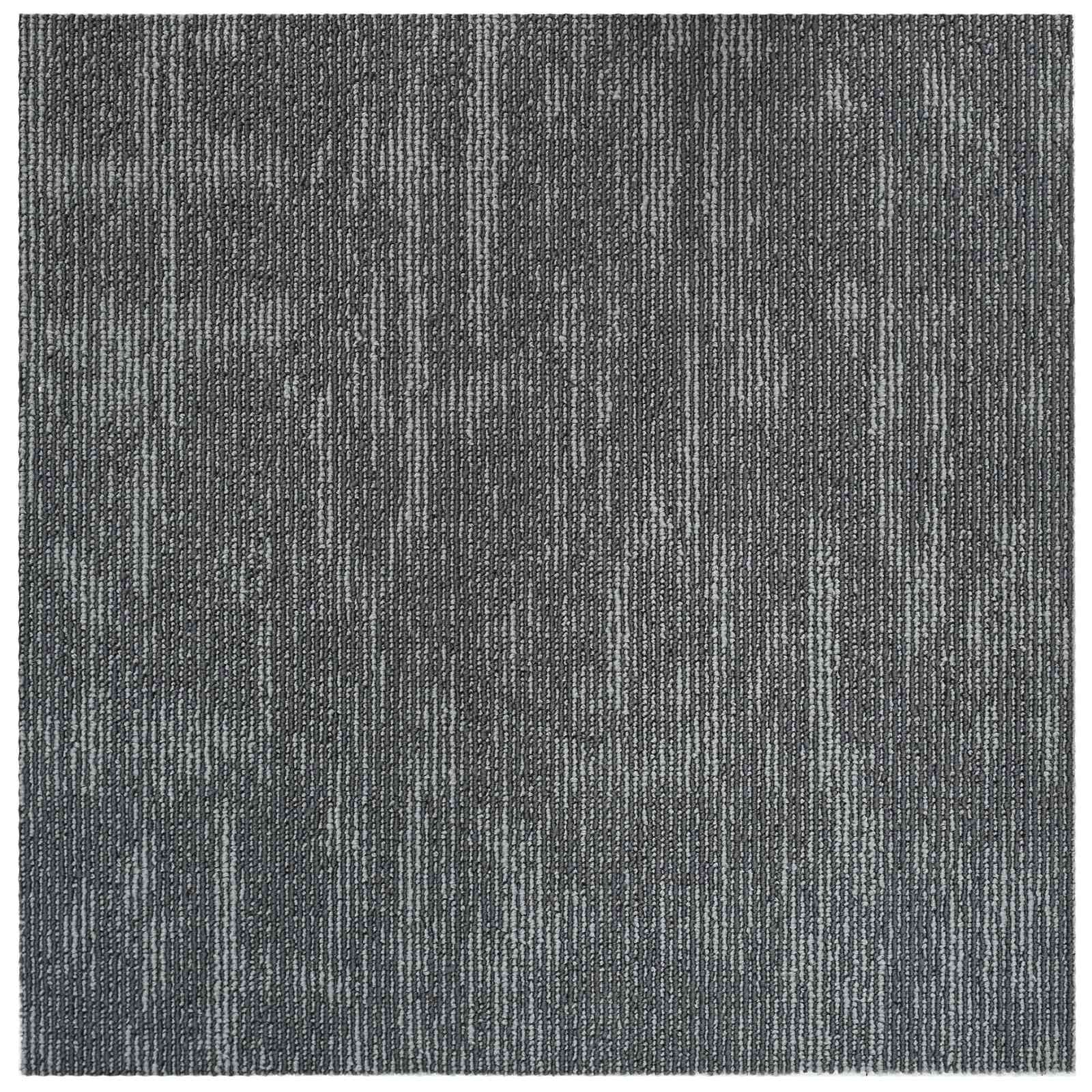 vidaXL Carpet Tile Concrete Grey 50 x 50 cm 20 pcs PP and Bitumen 5