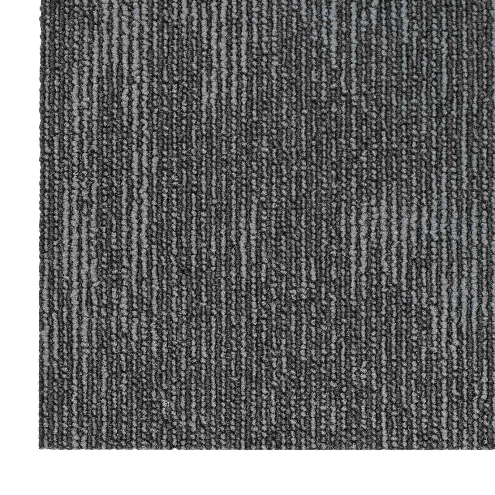 vidaXL Carpet Tile Charcoal Grey 50 x 50 cm 20 pcs PP and Bitumen 6