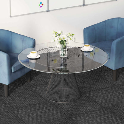 vidaXL Carpet Tile Charcoal Grey 50 x 50 cm 20 pcs PP and Bitumen 1