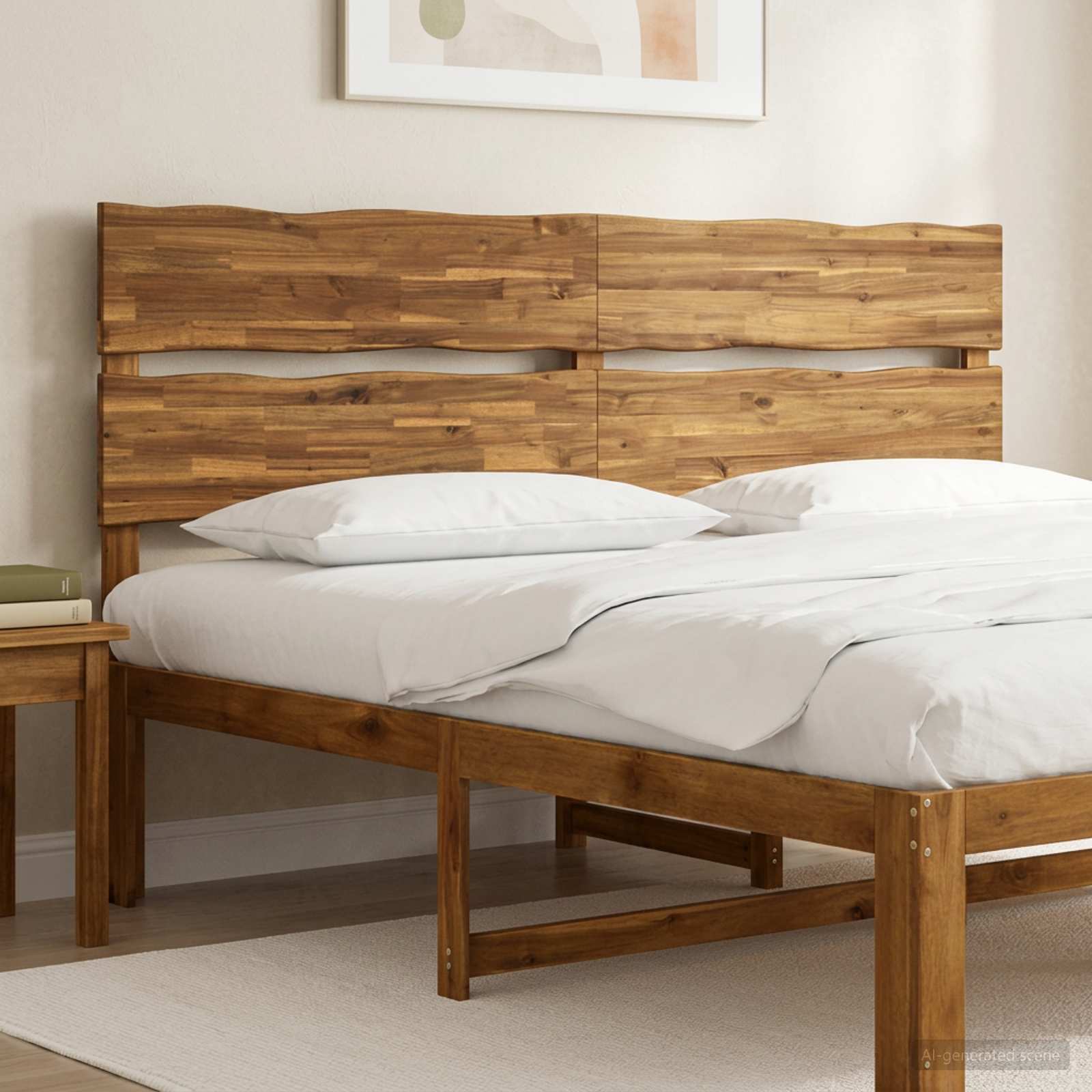 vidaXL Live Edge Headboard ROSTOCK Natural 180 cm Solid Acacia Wood 1