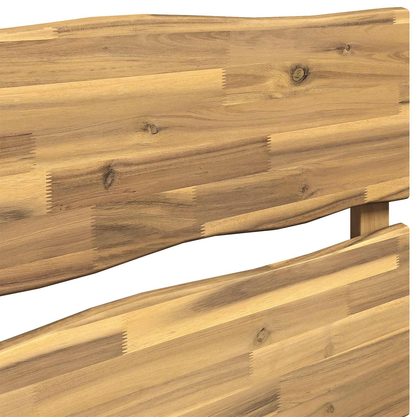 vidaXL Live Edge Headboard ROSTOCK White 180 cm Solid Acacia Wood 5