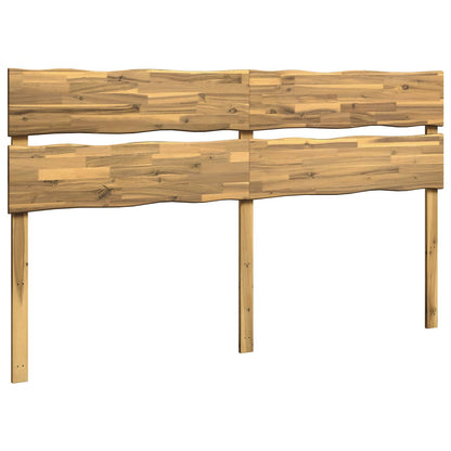 vidaXL Live Edge Headboard ROSTOCK White 180 cm Solid Acacia Wood 2