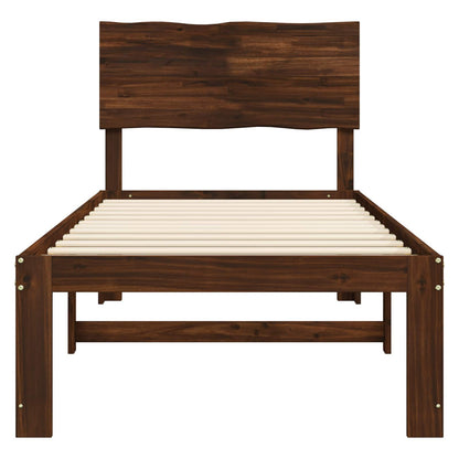 vidaXL Single Bed Frame with Headboard ROSTOCK Dark Brown 80 x 200 cm 4