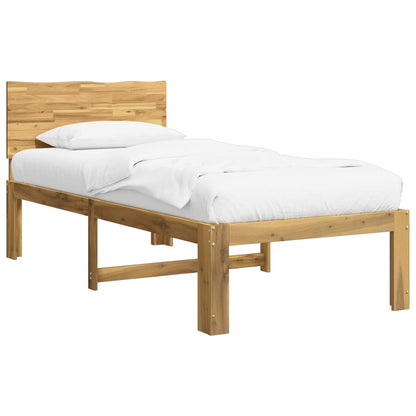 Double Bed Frame with Headboard ROSTOCK Length 190 cm Whitewash