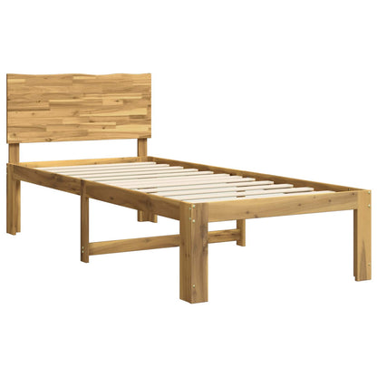 Double Bed Frame with Headboard ROSTOCK Length 190 cm Whitewash