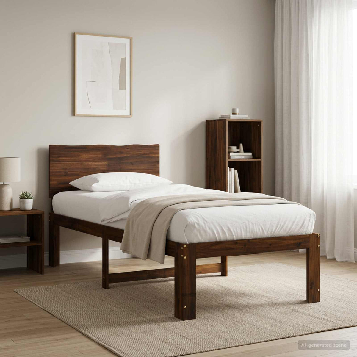 vidaXL Double Bed Frame with Headboard ROSTOCK Length 190 cm
