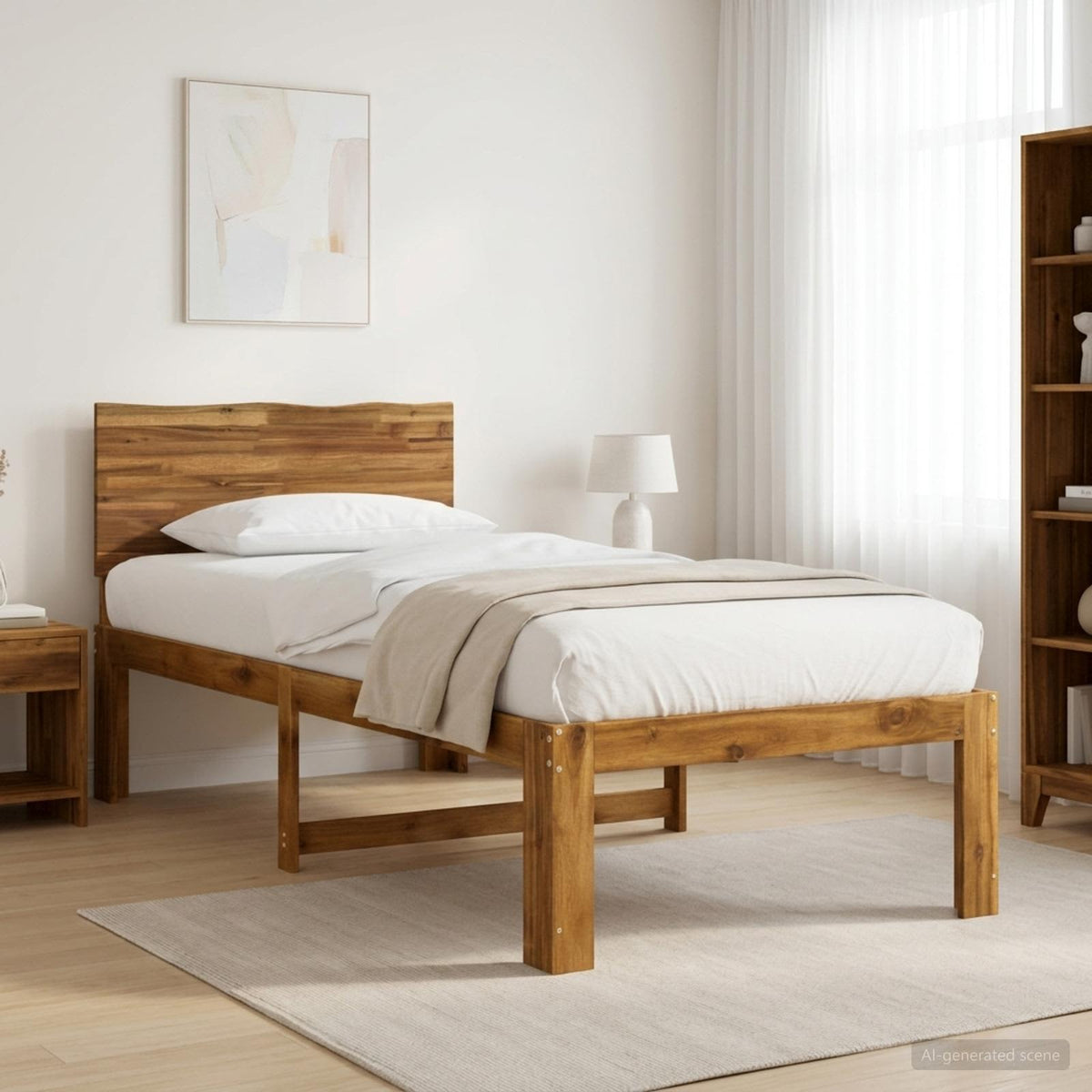vidaXL Double Bed Frame with Headboard ROSTOCK Length 190 cm