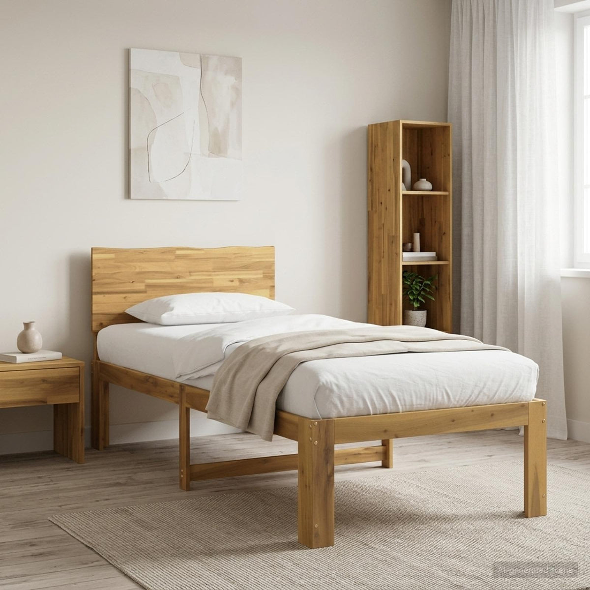 vidaXL Double Bed Frame with Headboard ROSTOCK Length 190 cm