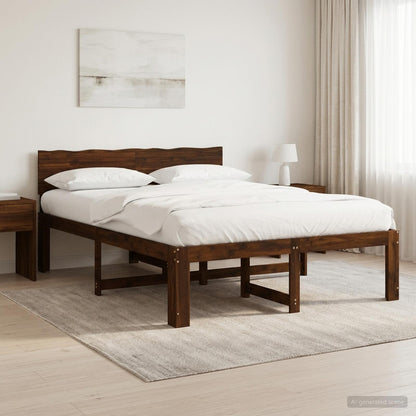 vidaXL Double Bed Frame with Headboard ROSTOCK Length 190 cm