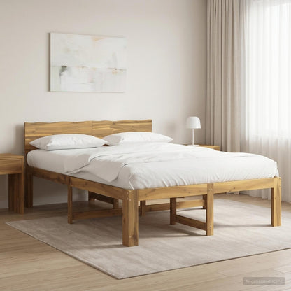 vidaXL Double Bed Frame with Headboard ROSTOCK Length 190 cm