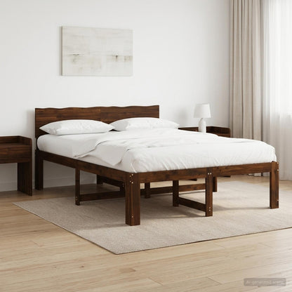 vidaXL Double Bed Frame with Headboard ROSTOCK Length 190 cm