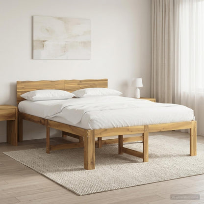 vidaXL Double Bed Frame with Headboard ROSTOCK Length 190 cm