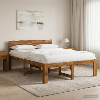 vidaXL Double Bed Frame with Headboard ROSTOCK Length 190 cm