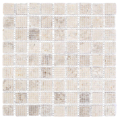 vidaXL Mosaic Tiles Cream 30 x 30 cm Marble 6