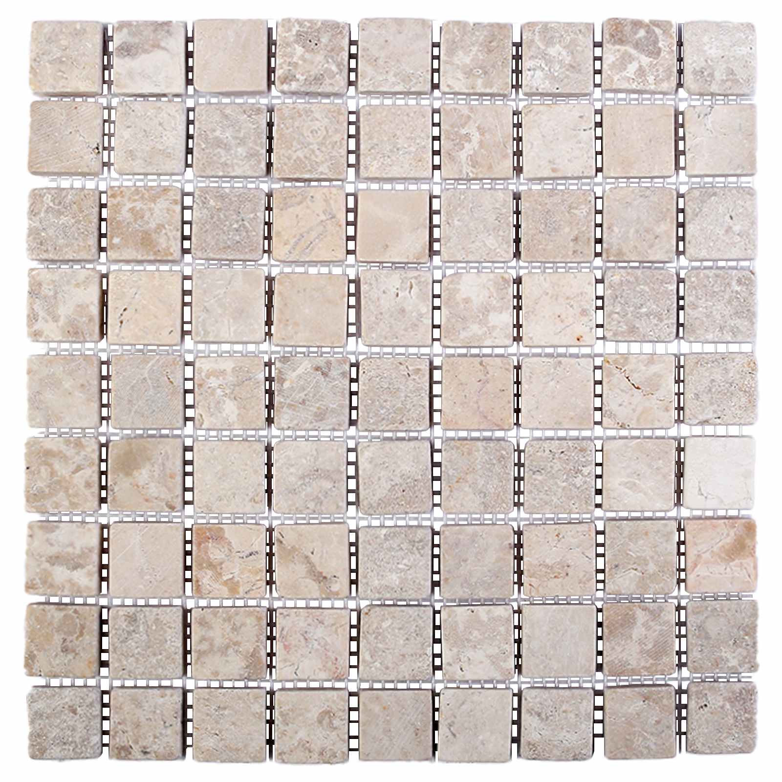 vidaXL Mosaic Tiles Cream 30 x 30 cm Marble 4