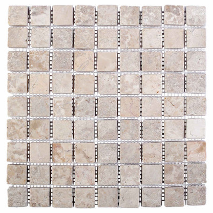 vidaXL Mosaic Tiles Cream 30 x 30 cm Marble 4
