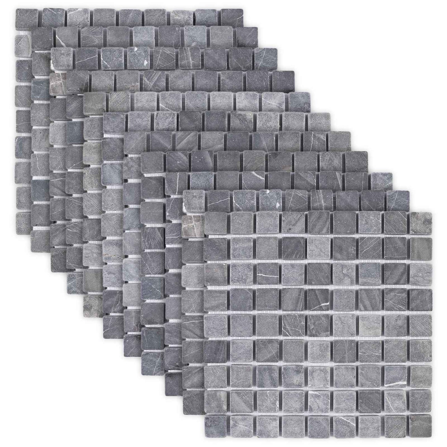 vidaXL Mosaic Tiles Grey 30 x 30 cm Marble 2