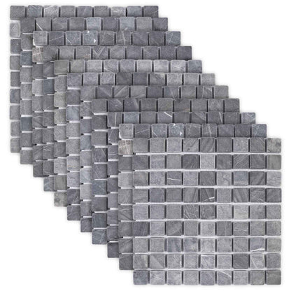 vidaXL Mosaic Tiles Grey 30 x 30 cm Marble 2