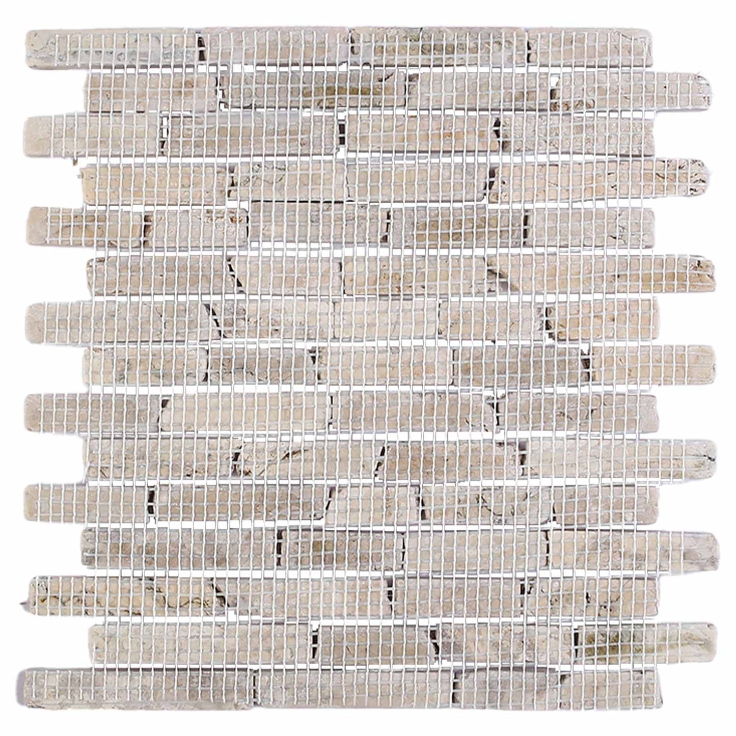 vidaXL Mosaic Tiles Cream 30 x 30 cm Marble 6