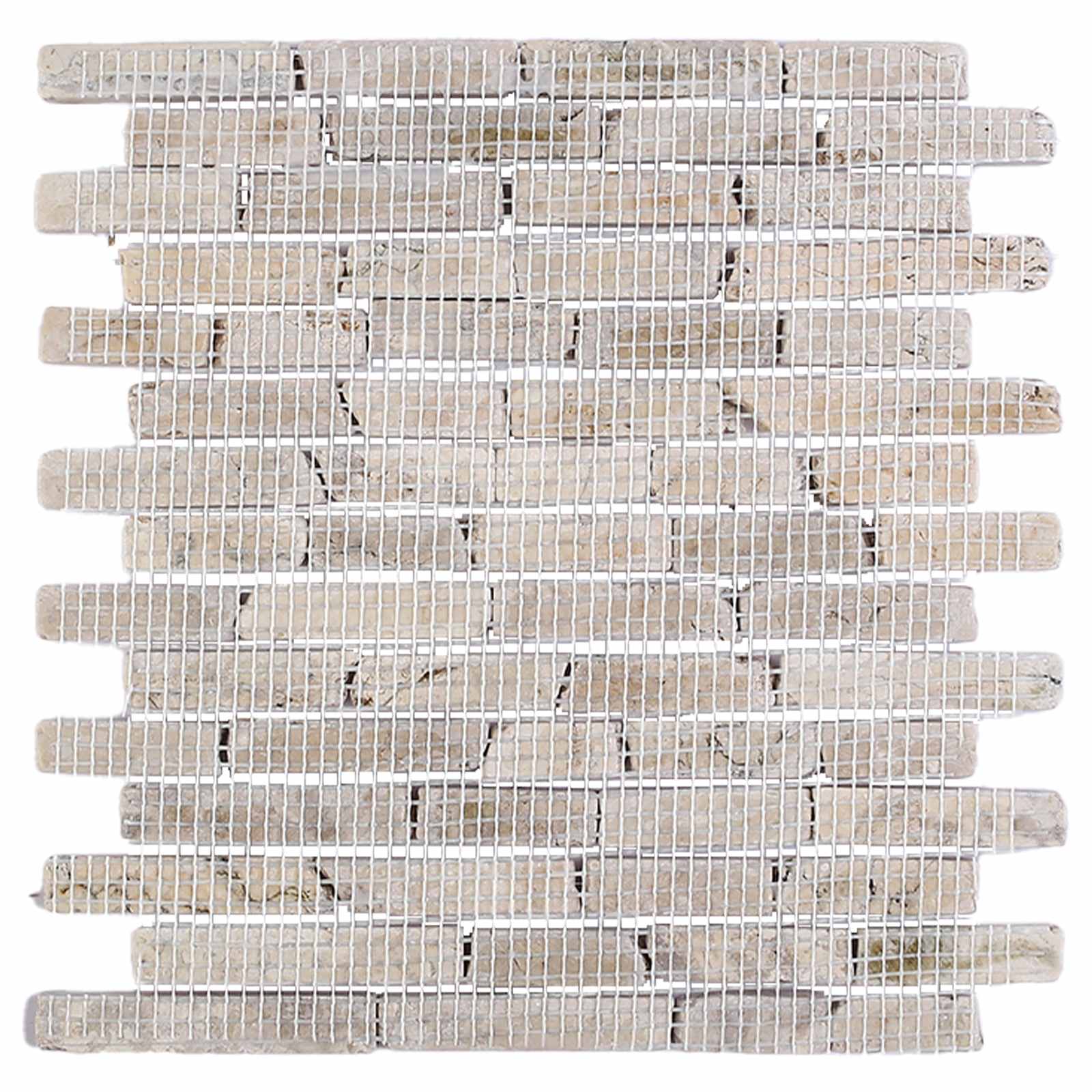 vidaXL Mosaic Tiles Cream 30 x 30 cm Marble 6