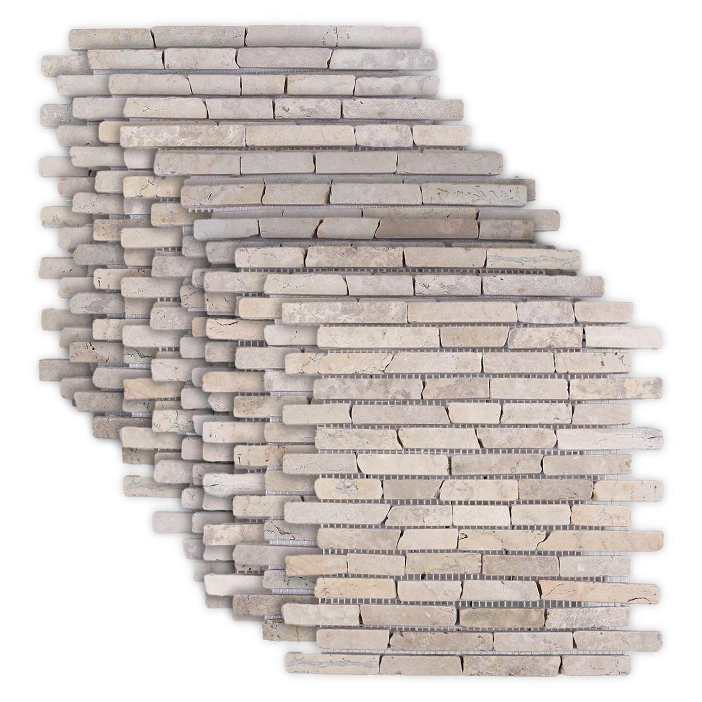 vidaXL Mosaic Tiles Cream 30 x 30 cm Marble 2
