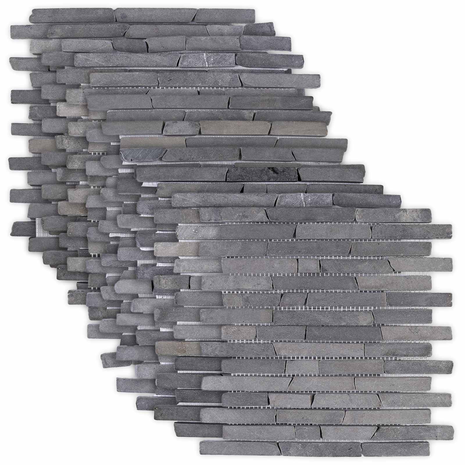 vidaXL Mosaic Tiles Grey 30 x 30 cm Marble 2