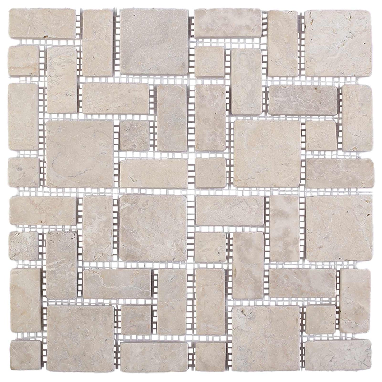 vidaXL Mosaic Tiles Cream 30 x 30 cm Marble 4
