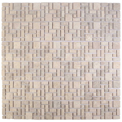 vidaXL Mosaic Tiles Cream 30 x 30 cm Marble 5