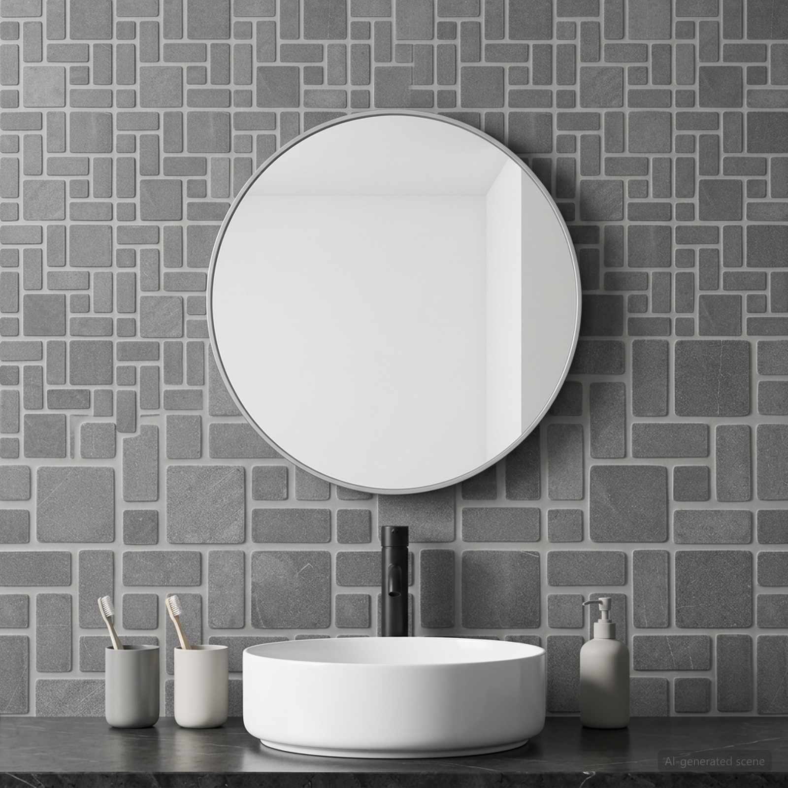 vidaXL Mosaic Tiles Grey 30 x 30 cm Marble 3