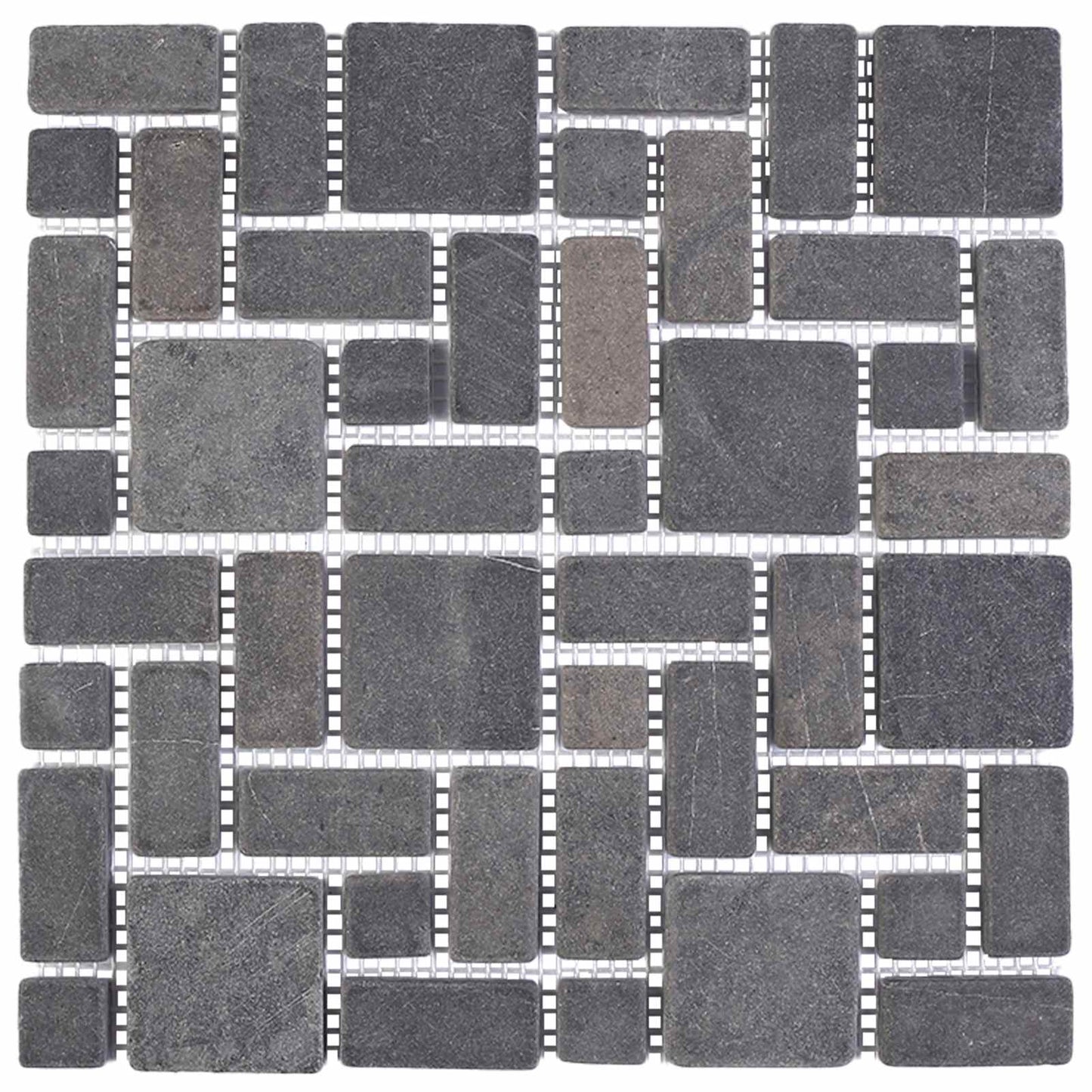 vidaXL Mosaic Tiles Grey 30 x 30 cm Marble 4