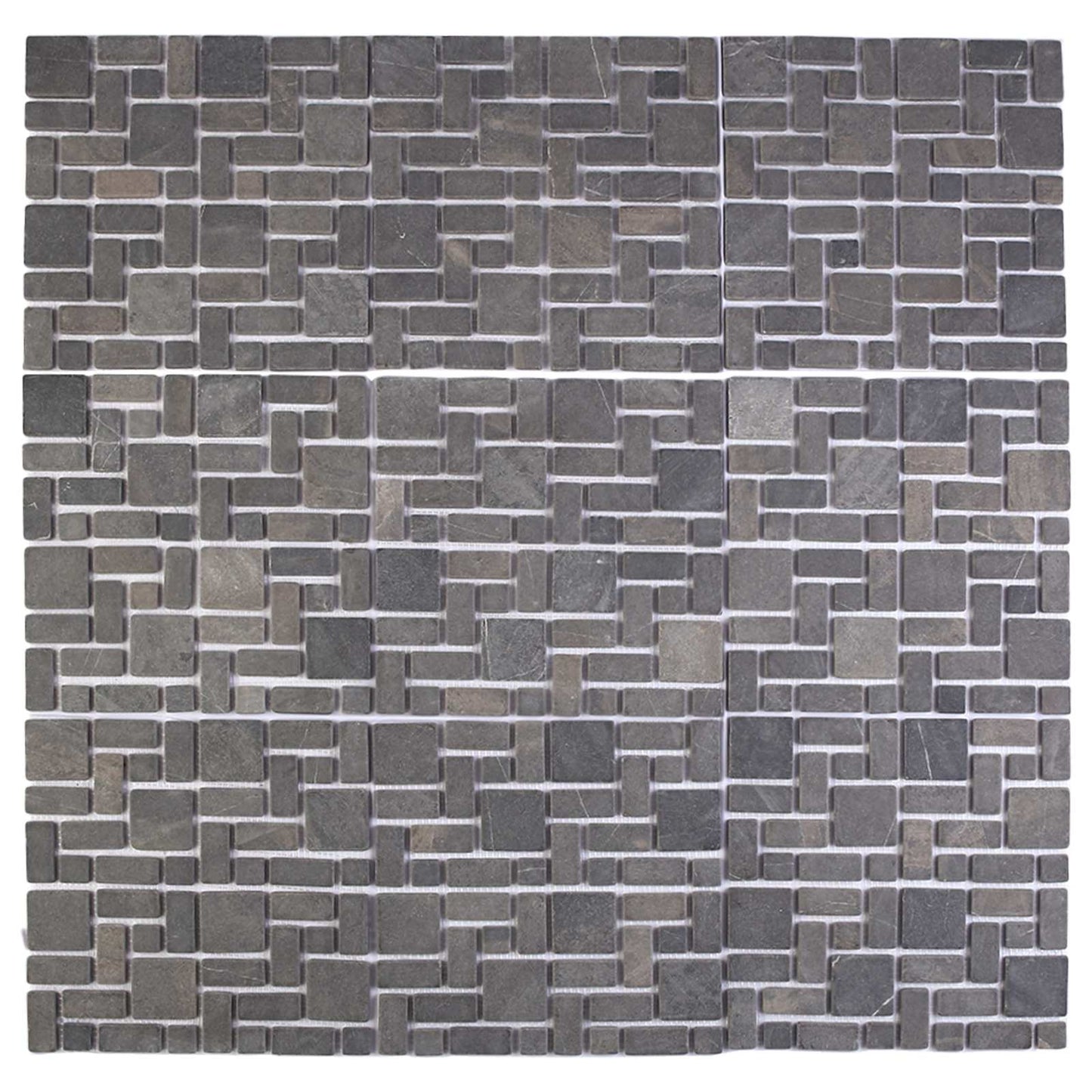 vidaXL Mosaic Tiles Grey 30 x 30 cm Marble 5