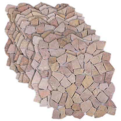 vidaXL Mosaic Tiles Red 30 x 30 cm Marble 2