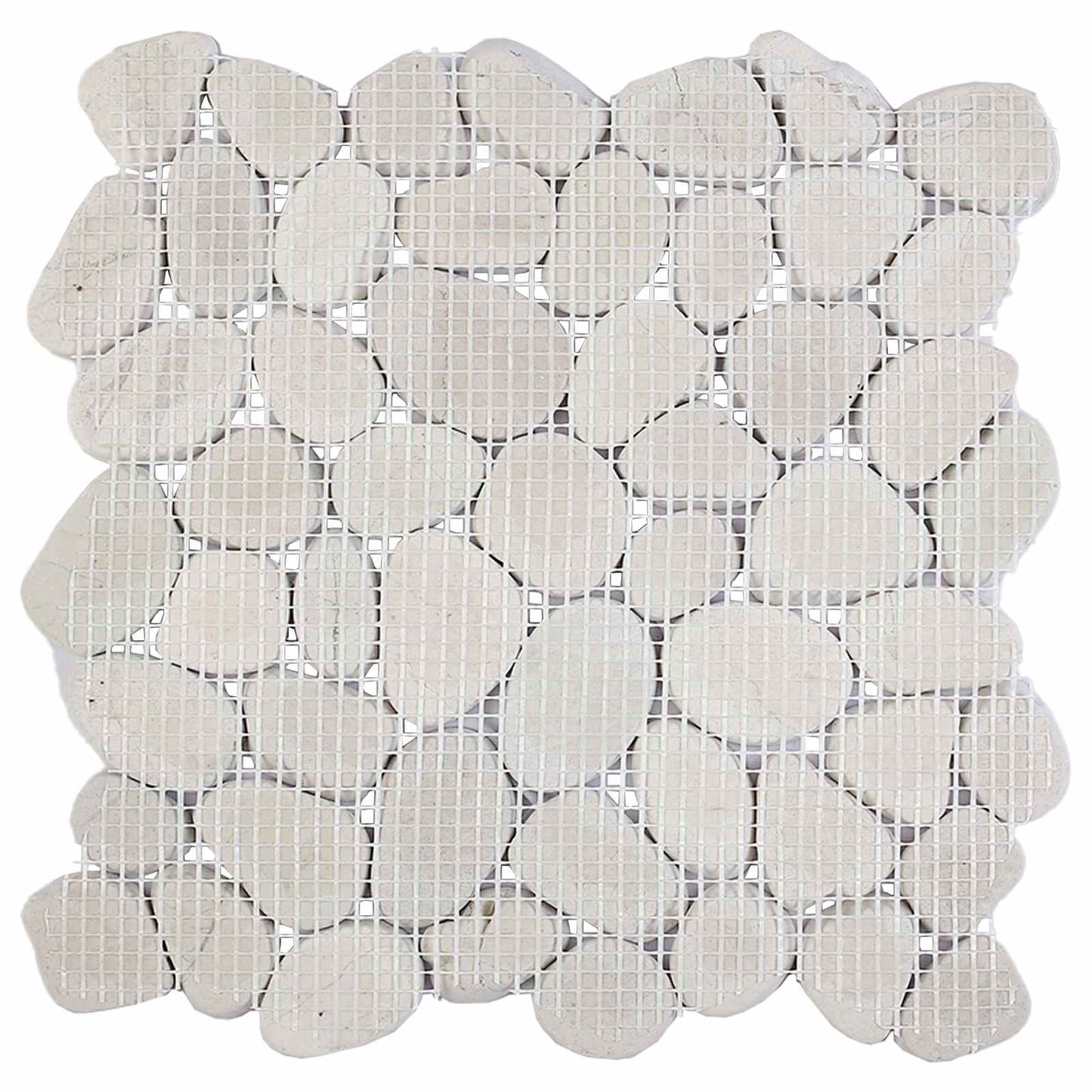 vidaXL Pebble Tiles White 30 x 30 cm River Pebble 6