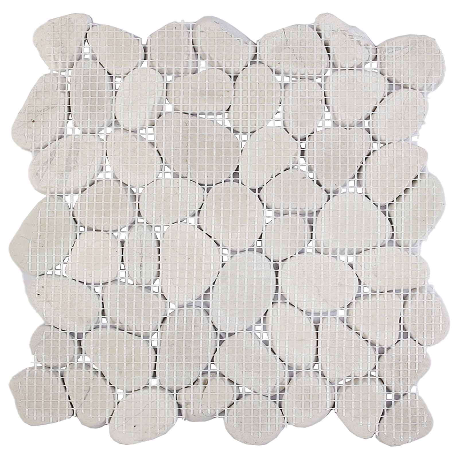 vidaXL Pebble Tiles White 30 x 30 cm River Pebble 6