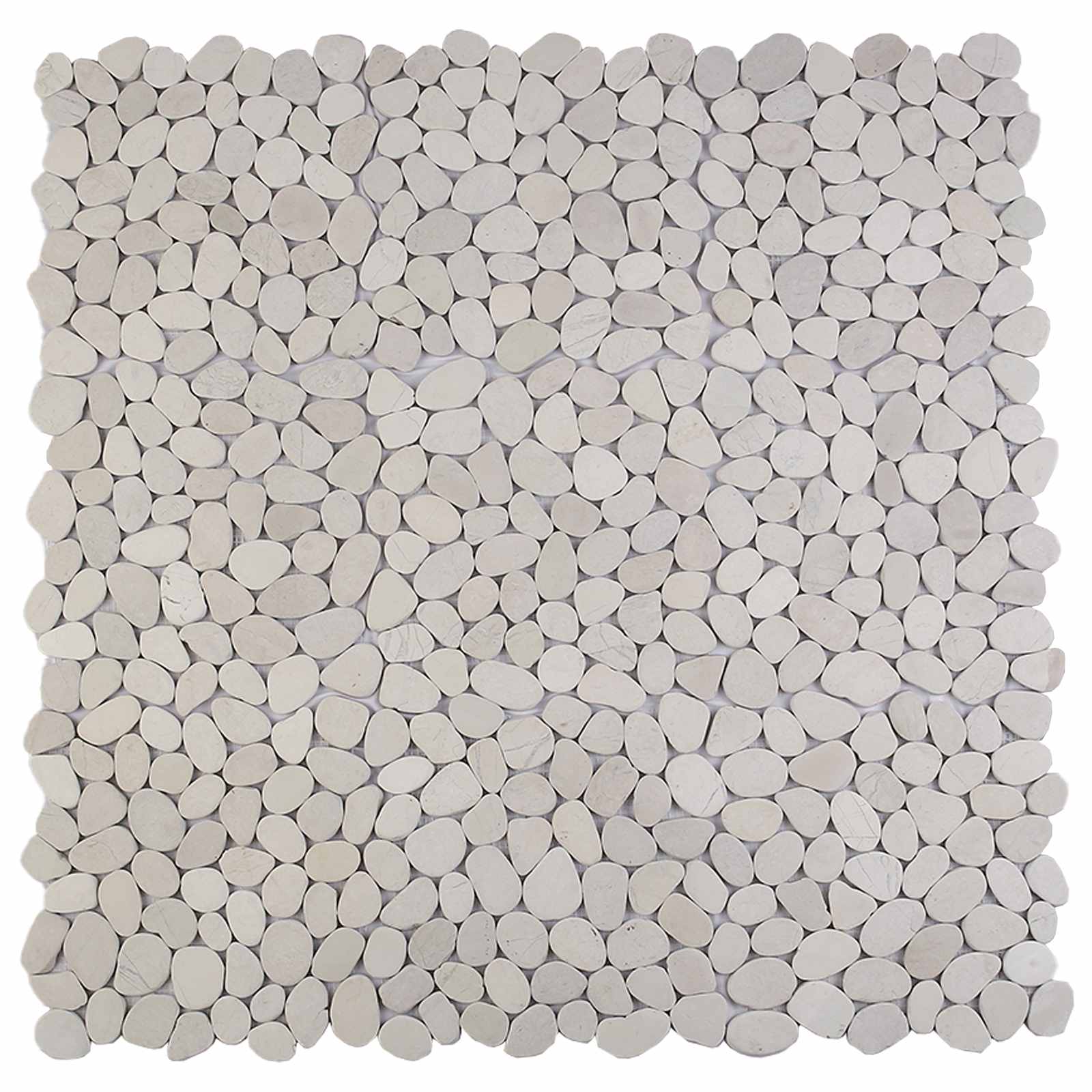 vidaXL Pebble Tiles White 30 x 30 cm River Pebble 5