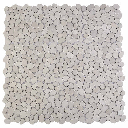 vidaXL Pebble Tiles White 30 x 30 cm River Pebble 5