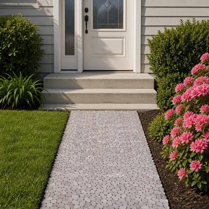 vidaXL Pebble Tiles Taupe 30 x 30 cm River Pebble 3