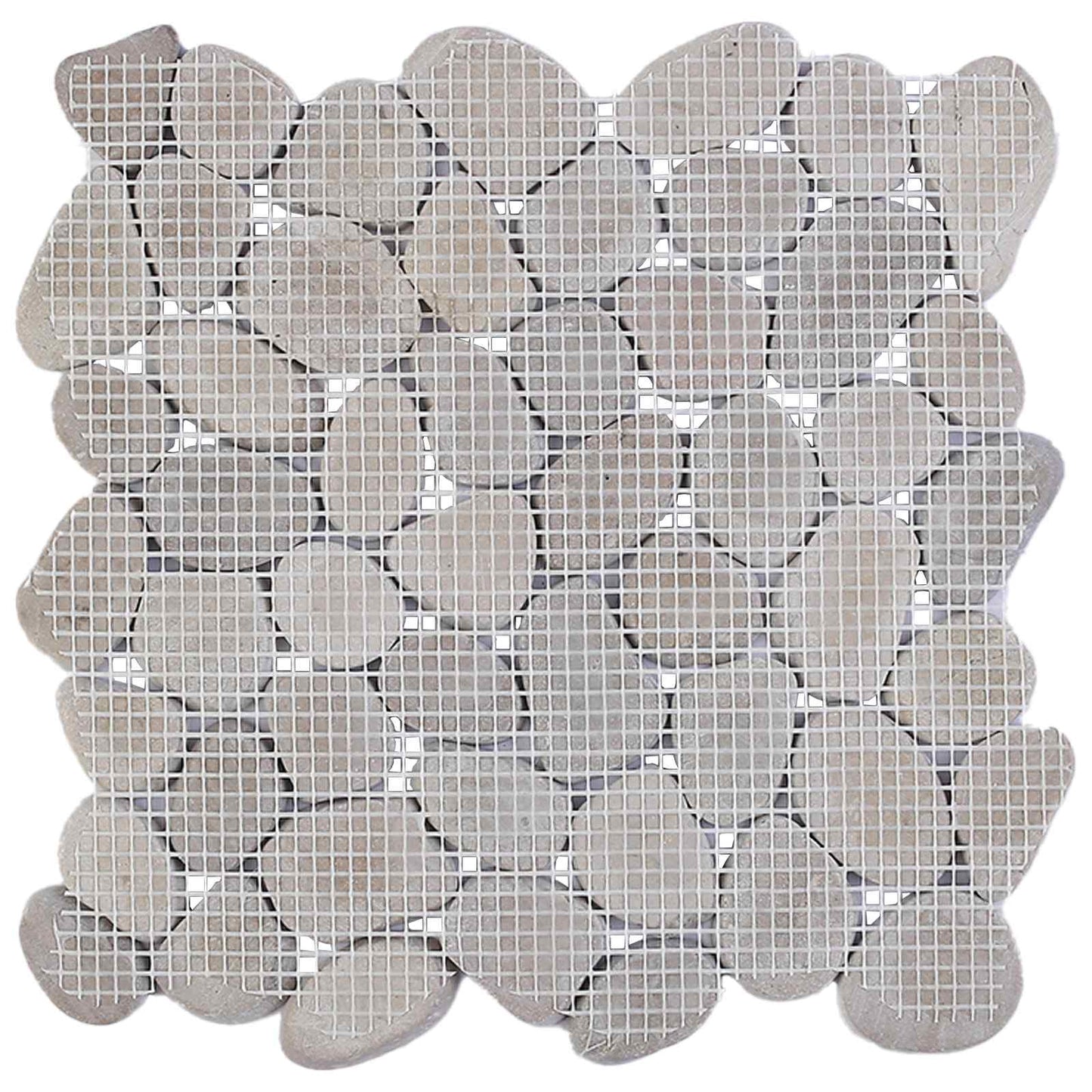 vidaXL Pebble Tiles Taupe 30 x 30 cm River Pebble 6