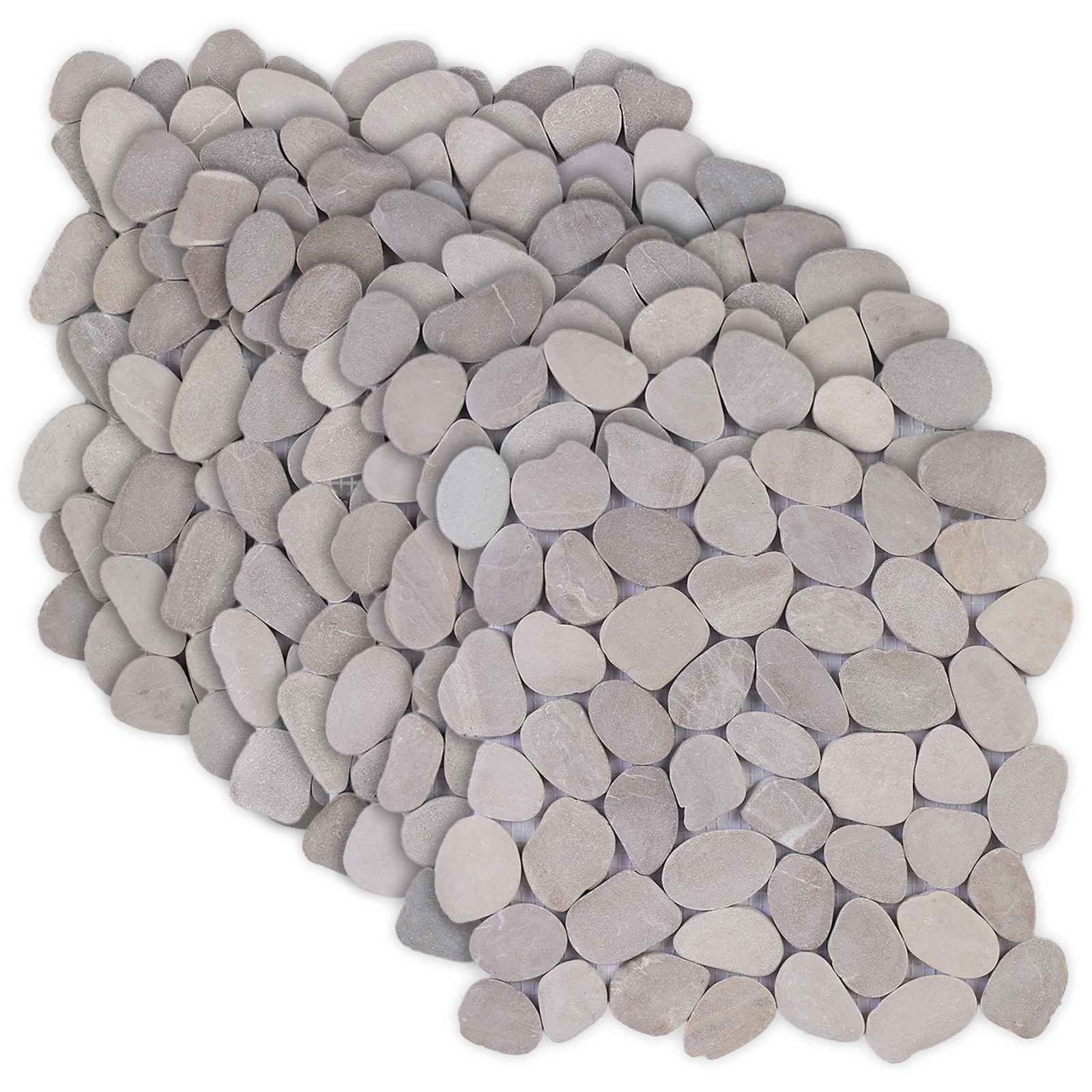 vidaXL Pebble Tiles Taupe 30 x 30 cm River Pebble 2