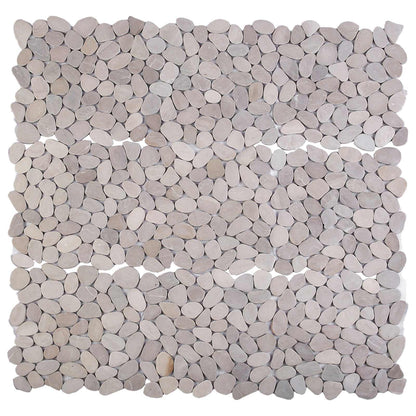 vidaXL Pebble Tiles Taupe 30 x 30 cm River Pebble 5