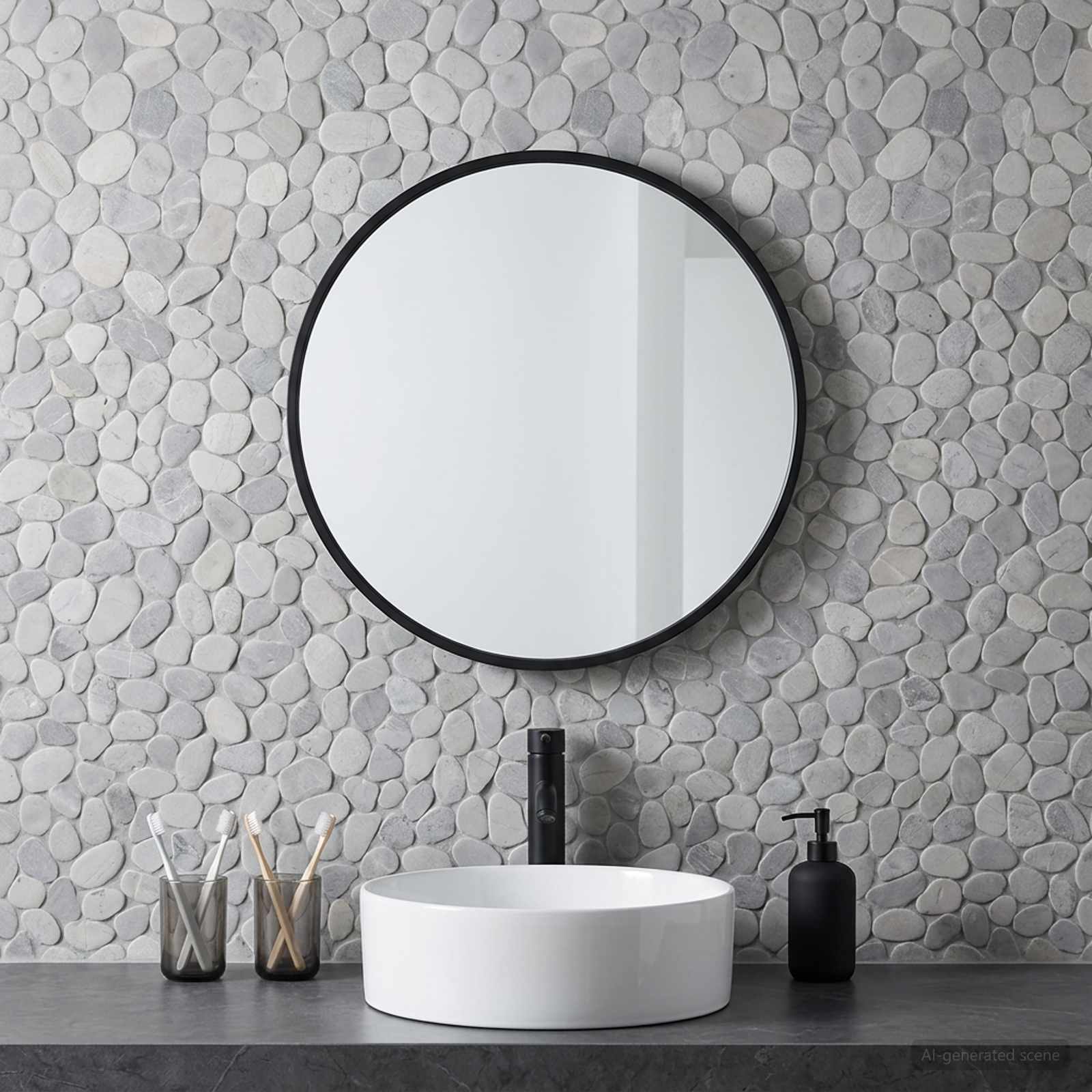 vidaXL Pebble Tiles Grey 30 x 30 cm River Pebble 3